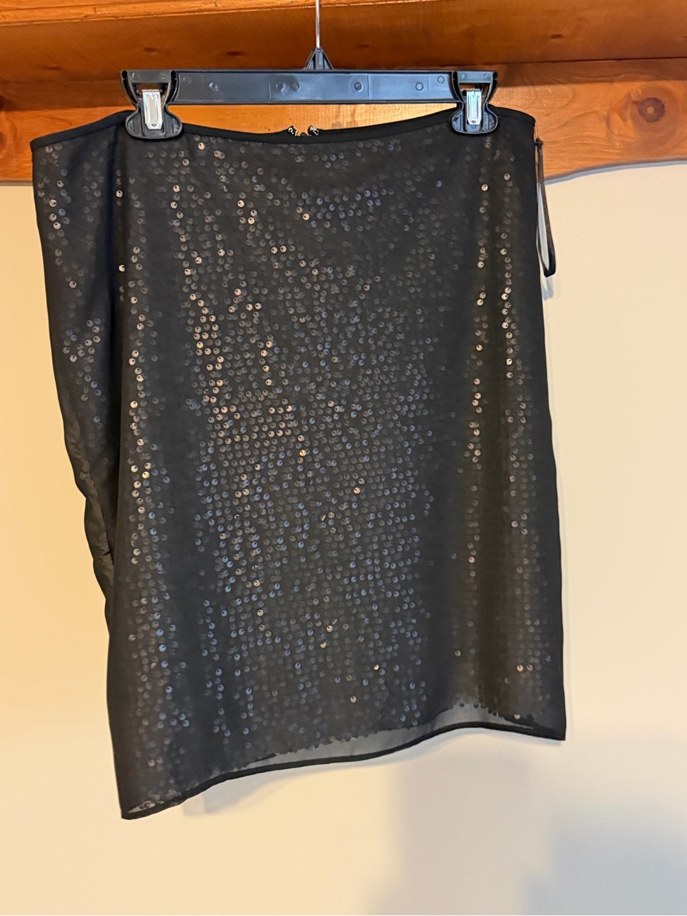 Saks Fifth Avenue Black Sequin Mini Skirt